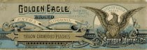 Golden Eagle Brand Extra California Yellow Crawford Peaches label