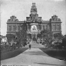 City Hall with President McKinley Banner