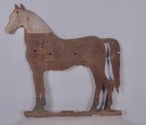 Horse sign with bullet holes