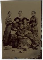 Portrait of six women with books