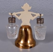 Milk maid carrying milk cans salt & pepper shakers