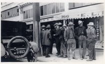 Men on University Avenue outside Hyde's Bookstore (Palo Alto, Calif.)