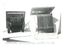 Transformer and oil dielectric condenser 6LC, 1921