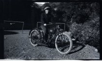 Young man on motorcycle