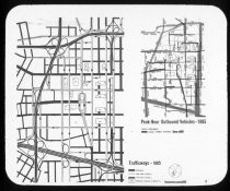 Trafficways and Peak Hour Outbound Vehicles - 1985