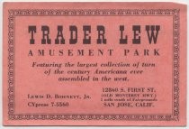 Trader Lew Amusement Park business card