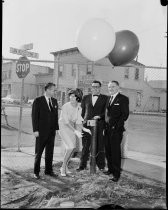 Groundbreaking of Community Bank Building at San Pedro and San Augustine Streets, 1963