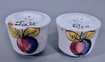 Painted plums salt & pepper shakers