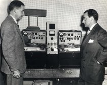 John T. Mullin and Murdo McKenzie with Magnetophone