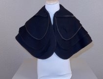 Black wool capelet