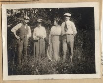 Lee de Forest and Mary Mayo outdoors with unidentified couple