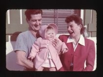 Jane Morgan with husband and baby daughter