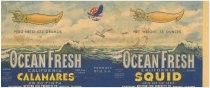 Ocean Fresh California Squid product label