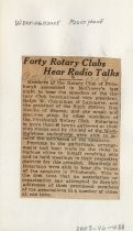 Forty Rotary Clubs Hear Radio Talks