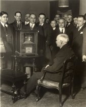 De Forest at a Jenkins television demonstration