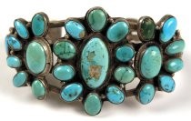 Silver and turquoise bracelet