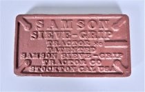 Samson Sieve-Grip Tractor plaque