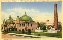 Cleopatra's Needle and Planetarium in Rosicrucian Park, San Jose, California. 462