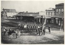 Militia drills on Market Street