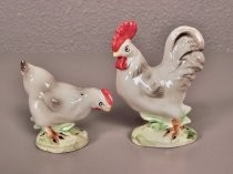 White chickens salt & pepper shakers