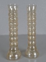 Light amber glass vases