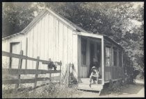 Mrs. Harrower and child at Carmon Ranch, circa 1918