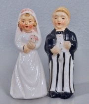 Bride and groom salt & pepper shakers