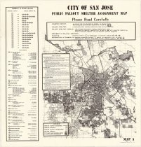 City of San Jose Public Fallout Shelter Assignment Map