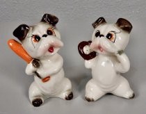 Baseball dogs salt & pepper shakers