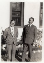 Two men outside Mackay station