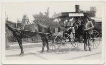 L. D. Bohnett, Jr., and horse-drawn carriage