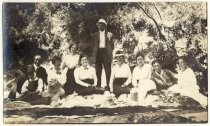 Group portrait at a picnic