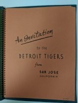 "An Invitation to the Detroit Tigers from San Jose California"