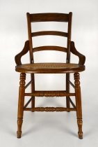 Caned armchair