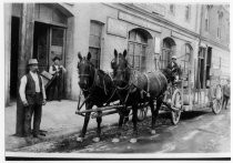 Horse-drawn cart in front of The City Store Post Street entrance