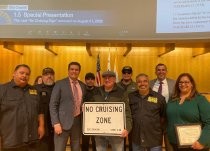 Presentation of "No Cruising Zone" sign to History San Jose