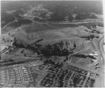 Aerial view of Cupertino looking west