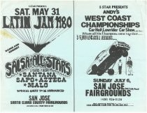 Latin Jam 1980 and Andy's West Coast Championships handbill