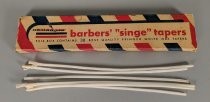 Barbers' "singe" tapers