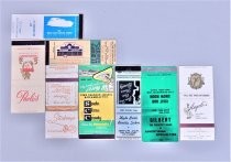 Collection of flattened matchbooks