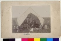 Hunters in tent