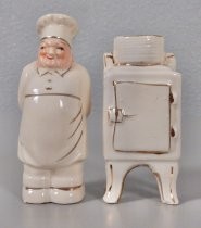 Chef and refrigerator salt & pepper shakers