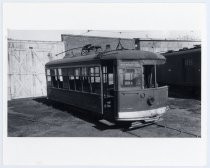 Streetcar #163 in lot