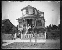 Victorian residence with stained glass windows