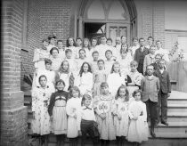 Group portrait on steps