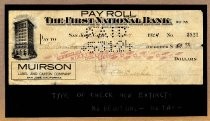 Ralph Rambo's monthly salary check, 1924