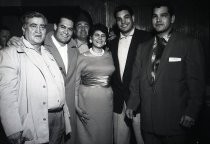 Wrestlers in group portrait at Ringside Bar