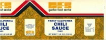 Gordon Food Service Fancy California Chili Sauce label
