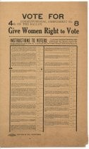 Vote for constitutional amendment no. 8 : 4th on the ballot : Give women the right to vote