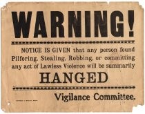 Vigilance Committee Warning Poster